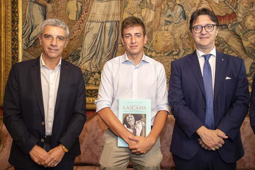 Andrea Joly al centro, tra il vicepresidente Ravetti (a sin.) e il presidente Nicco