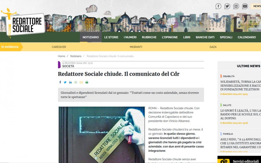 redattore sociale