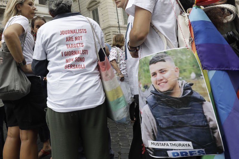 MANIFESTAZIONE PER RICORDARE I GIORNALISTI UCCISI A GAZA imago economica